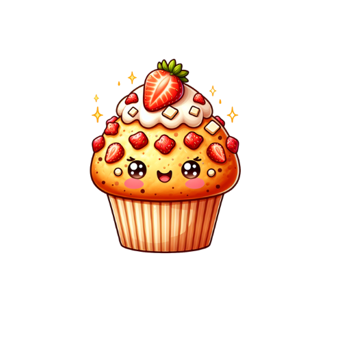 Strawberry White Chocolate Muffin